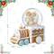 Glitzhome® 100mm Christmas Resin Musical Snowflakes Ginginerbread Family Train Waterglobe